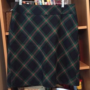 Plaid Talbots pencil skirt